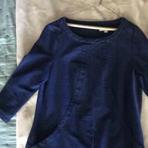 Denim blue shift dress